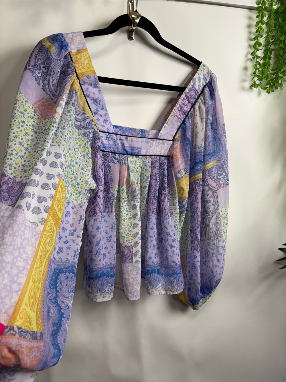 ASOS Multicolor Patchwork Blouse